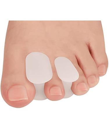 Sumifun silicone toe separator for overlapping toes 8 pairs of gel-bunion corrector pads for crooked toe spreaders hammer toe spacer reusable big toe divider for women men