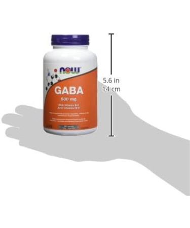 NOW Supplements GABA (Gamma-Aminobutyric Acid) 500mg Plus Vitamin B-6 Capsules 200 Count - Buy Online on GoSupps.com