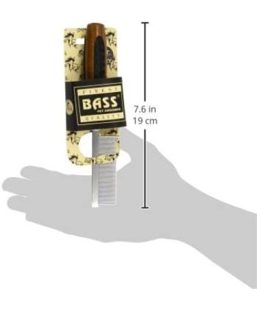 Bass Brushes Fine Tooth Metal Pet Comb with Bamboo Handle - Gentle Grooming for Pets - Buy Online on GoSupps.com