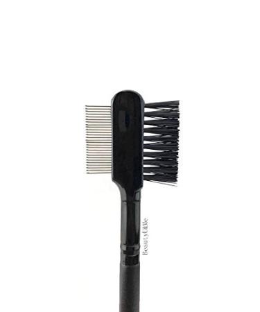 BeautyU&Me Steel Eyebrow Eyelash Dual-Comb Extension Brush Metal Comb Cosmetic Makeup Tool