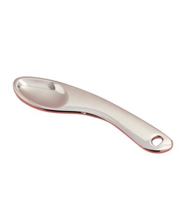 Skin care spoon flat floor cream spoon beauty skin care spoon make-up tool crescent-shaped eye cream spoon (size: silver color: ws21004) Silver WS21004