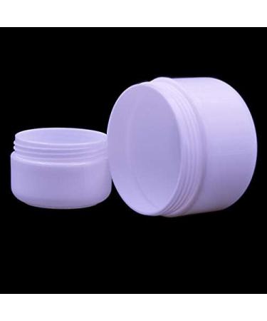 6 x Empty White Plastic Containers for Makeup | Travel Cosmetic Bottles with Screw Cap & PP Liner | Ideal for Eyeshadow Cream Lotion & Lip Balm (100g/3.4 oz) - Buy Online on GoSupps.com