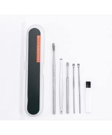 6-Pack Earwax Removal Set Earwax Removal Earwax Removal Tool with Cleaning Brush and Storage case Effectively removes Earwax from Ear Canal Silver