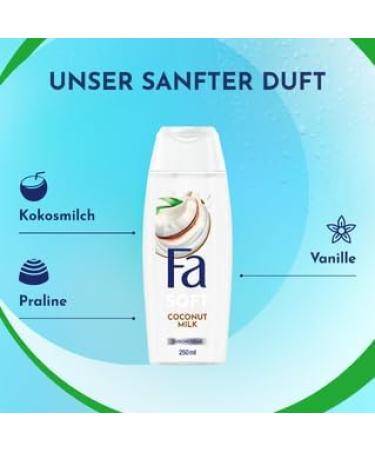 Fa Caring shower gel coconut milk with natural coconut extract and the exotic nourishing scent of coconut milk 3 x 250 ml - Buy Online on GoSupps.com