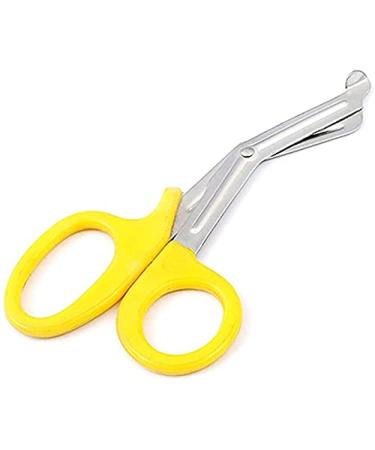 Tough Cut Utility Scissors Trauma Shears for Bandages First Aid Paramedics Multi Use 19cm (Yellow)