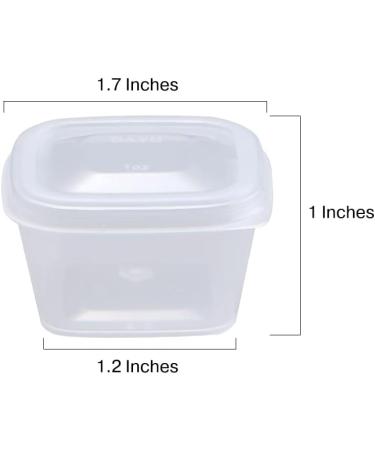 MIUPOO 1 oz Leak Proof Square Sauce Cup with Hinged Lid - 100 Pack - Buy Online on GoSupps.com