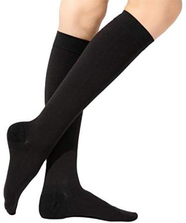 GPRAR Premium Class 2 Medical Compression Stockings - 23-32 mmHg Knee-High Lace Unisex Reduce Swelling & Varicose Veins - Large Black - Buy Online on GoSupps.com