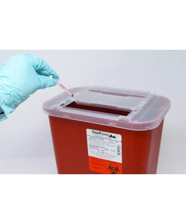 OakRidge Products 2 Gallon Sharps Disposal Container - Home Use | Holds Hundreds of Needles - Buy Online on GoSupps.com