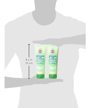 Johnson's Baby Creamy Oil with Aloe and Vitamin E 8oz - Pack of 2 - Buy Online on GoSupps.com