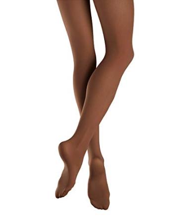 Bloch Dance Girls Contour Soft Footed Tights Medium Bloch Tan