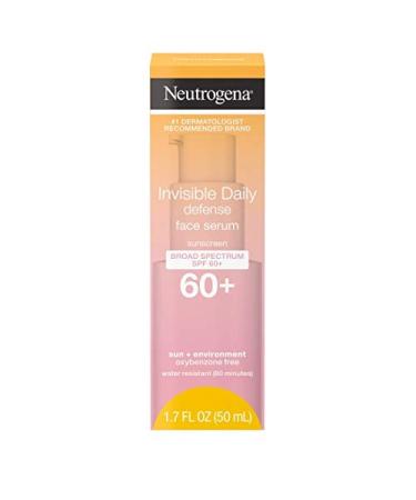Neutrogena Invisible Daily Defense Face Serum with Broad Spectrum SPF 60+ 1.7 fl. oz 1 ea (Pack of 3) Product Name - Buy Online on GoSupps.com