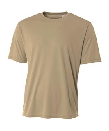 A4 Men's Cooling Performance Crew Short Sleeve Tee Medium Sand