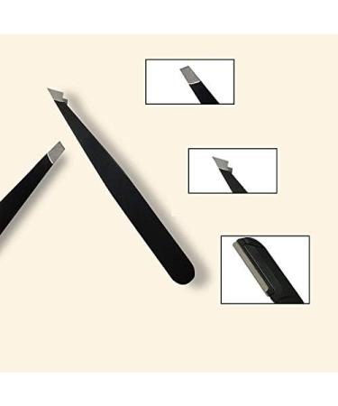 Desikixudy 6-Piece Professional Stainless Steel Eyebrow Tweezers Set | Diagonal Hair Tools & Makeup Accessories with Case | Ideal for Precision Grooming - Buy Online on GoSupps.com