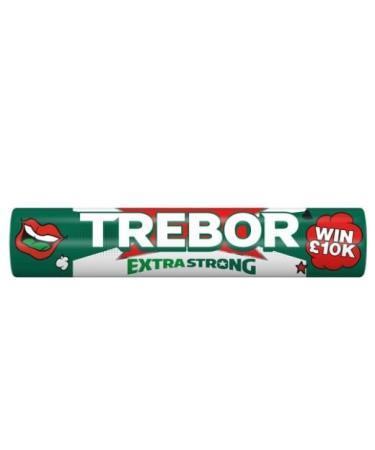 Trebor Extra Strong Peppermints Roll 41.3g (Box of 40) Hit Of Peppermint Refreshment Gift Hamper For Birthday Christmas Sold By Kidzbuzz