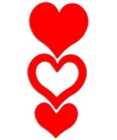 3-Way Heart Tanning Stickers - Pack of 50 - Buy Online on GoSupps.com