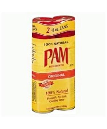PAM No-Stick Cooking Spray 2 Pack - 8oz Cans | Non-Stick Cooking Oil Spray - Buy Online on GoSupps.com