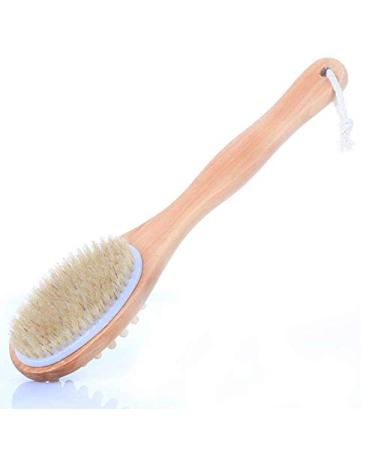 Femcery Dry Brushing Body Brush for Back Scrubber 16 Inch Brush Long Handle for Shower Back Bath Brush Wet & Dry Skin Body Exfoliator