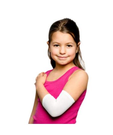 Remedywear Eczema Sleeves for Arms Legs Elbows Knees - Babies to Adults - Inflammation Relief with TENCEL and Zinc Size 9 (1 Pair) White