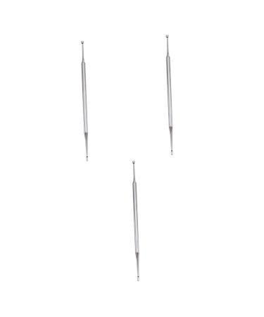 Healvian 3st ear cleaner hand massage device Tools for the facial reflex zone massage body reflex zone massagestab main acupuncture point sticker acupuncture stick rustproof steel silverx3stk 13x0.6x0.6cmx3pcs