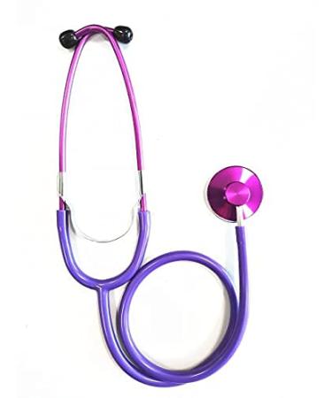 Lightweight Pro Single Head Stethoscope - Ideal for EMT Doctor Nurse Vet and Medical Students (Purle)