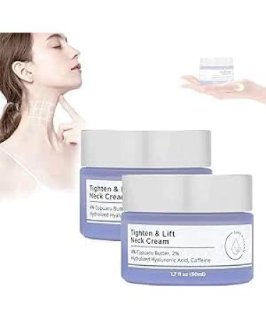 2024 New Pure Tighten & Lift Neck Cream Tighten and Lift Neck Cream Best for Tightening Sagging Skin Eliminates Wrinkles Repairs Firming Go Neck Firming Cream 50ml/1.7fl.oz (2 Jars)