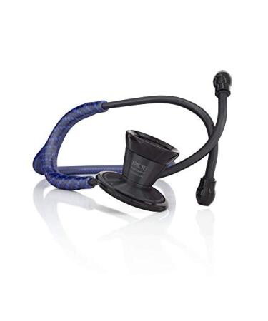 MDF Instruments Poseidon Blackout ProCardial Cardiology Stethoscope Limited Edition Mprints Lightweight Titanium Adult Dual Head Poseidon Tube Blackout Chestpiece-Headset MDF797TPSBO