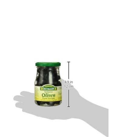 Feinkost Dittmann Black Olives - Greek Style Dry Pickled 6 x 230g | Premium Quality International Shipping - Buy Online on GoSupps.com