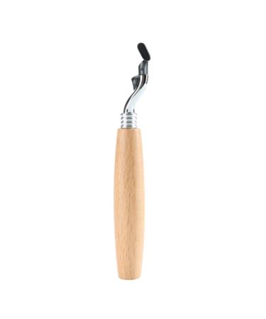 Safety Razor with Wood Handle | Double Edge Shaver for Men & Women | Reusable Portable Beard Cleaning Tool - Buy Online on GoSupps.com