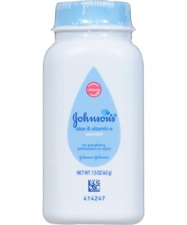 Johnson's Baby Naturally Derived Cornstarch Baby Powder with Aloe & Vitamin E - Hypoallergenic Paraben-Free Gentle Care for Baby Skin - 1.5 oz (Pack of 2 - Buy Online on GoSupps.com