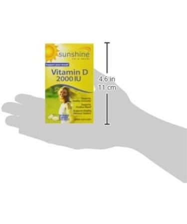 Sunshine Vitamin D 2000 IU Quick Melts - Fast Release for Healthy & Strong Bones - 60 Servings - Buy Online on GoSupps.com