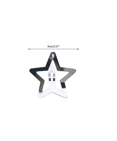 Silver Hollow Star Hair Clips | Set of 10 for Girls and Women - Buy Online on GoSupps.com