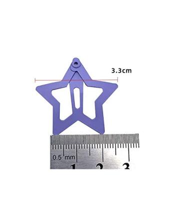 Duehut HLLMX 20 PCS Colorful Hair Barrettes for Girls, Women, and Toddlers - Fashion Stars Metal Hair Snap Clips for Cute and Lovely Styles - Buy Online on GoSupps.com