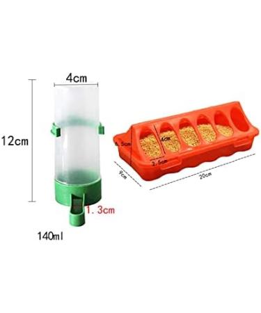 and Water Feeder Set Feed Bucket Duck Feeding Dispenser Bird Watering Bottle Cage Hanging Poultry Waterer for (Large) - Buy Online on GoSupps.com