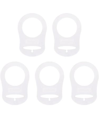 5Pcs Silicone Baby Dummy Pacifier Holder Clip for MAM Rings - Transparent - Buy Online on GoSupps.com