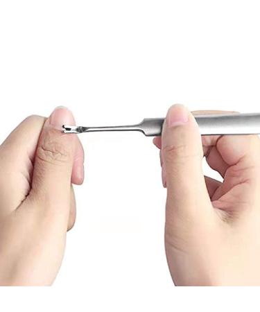 KDDOM 2 Pcs Stainless Steel Cuticle Pusher & Remover Set - Professional Dead Skin Fork Trimmer - Buy Online on GoSupps.com