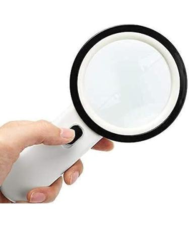 Magnifying Glass HD High Power Mirror with LED Light 205MM Optical Lens Reading Magnifier 5X Enlarged Mirror Magnifier Magnifier Handheld Magnifier Magnifier - Buy Online on GoSupps.com
