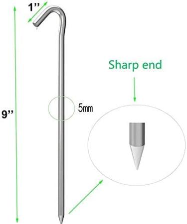 OK5STAR 9 Inch Galvanized Tent Stakes - 25 Pack Heavy Duty Steel Camping Pegs - Buy Online on GoSupps.com