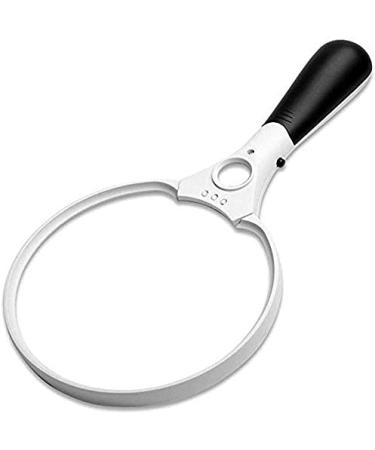 Magnifier Magnifying Glass Magnifier Illuminated Reading Magnifier with Lights 2X 4X 10X Lens Large LED Handheld Magnifier