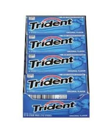 Trident Original Flavor Sugar Free Gum - with Xylitol - 12 Packs (168 Pieces Total) (3 Case(12-Pack))