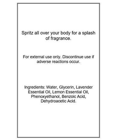 Lemon Lavender Essential Oil Body Spray - 8oz Refreshing Mist for Men & Women | Long Lasting Fragrance | Clean & Gentle Cologne - Buy Online on GoSupps.com