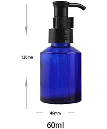 2PCS 60ML/2oz Empty Glass Lotion Pump Bottle Jars with Black Pump Top and Locking System Cosmetic Makeup Packing Storage Container Dispenser for Essential Oil Emulsion Essence Toiletries Toner Liquid - Buy Online on GoSupps.com