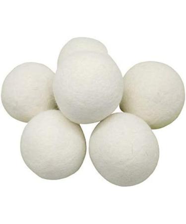 Wool Dryer Balls Organic XL 6-Pack by Ecoigy - Natural Fabric Softener for Laundry - New Zealand Wool - Reduce Dry Time & Energy Costs - Buy Online on GoSupps.com