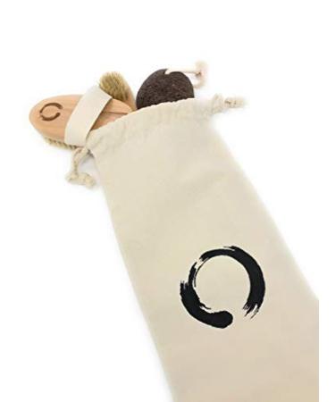 Premium Dry Body Brush Set with Face Brush, Loofah, Nail Brush, Pumice Stone & Exfoliation Gloves - Includes Custom Carry Bag - Buy Online on GoSupps.com