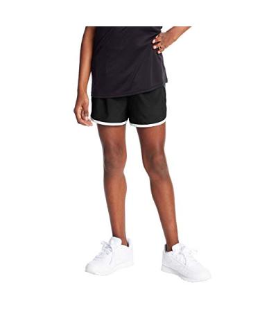 C9 Champion Girls' 2" Woven Running Shorts Medium Ebony/True White