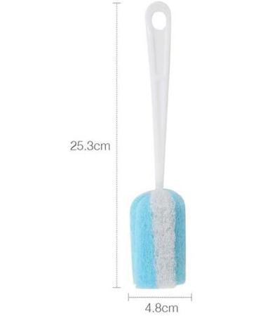 3 Pcs Soft Sponge Bottle Cleaning Brushes Feeding Bottle Scrubber with Plastic Handle for Glass Decanter Feeding-Bottle Wine Bottle - Buy Online on GoSupps.com