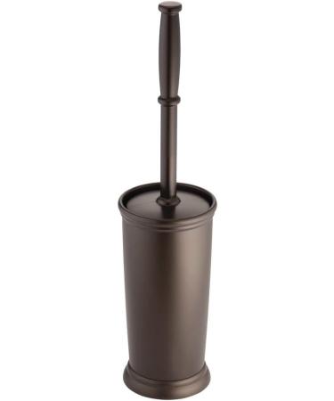 mDesign Hyde Collection Toilet Bowl Brush and Holder - Modern Bronze Bathroom Scrubber for Deep Cleaning - Space Saving Design - Buy Online on GoSupps.com