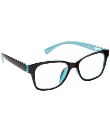 ICU Eyewear Screen Vision Blue Light Filtering Glasses - Large Lifted Oval in Black/Turquoise for Eye Protection | International Shipping Available - Buy Online on GoSupps.com