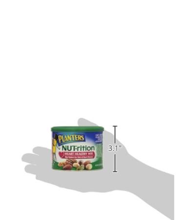 PLANTERS NUT-rition Heart Healthy Mix 9.75 oz Canister - On-the-Go, Work, School & Active Lifestyle Snack - Nutrient Dense & Kosher - Buy Online on GoSupps.com