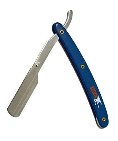CS-101 Blue Stainless Steel Professional Barber Straight Edge Razor | 15 Astra Blades Included - Premium Quality & International Shipping - Buy Online on GoSupps.com