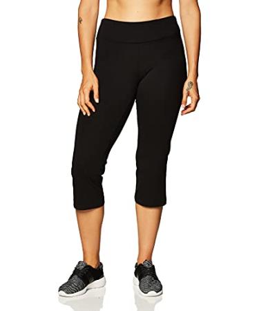 Jockey Women's Activewear Cotton Stretch Flare Capri X-Large Black